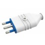 Ecova 30362 Spina Volante Antischiacciamento 16A 2P+T in PVC Bianco Elettrica