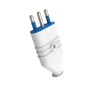 Ecova 30362 Spina Volante Antischiacciamento 16A 2P+T in PVC Bianco Elettrica