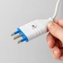 Ecova 30362 Spina Volante Antischiacciamento 16A 2P+T in PVC Bianco Elettrica