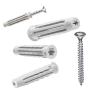 Vaschetta 500 tasselli stop T6/VA 6x30 mm con Forbici in Omaggio ELEMATIC 