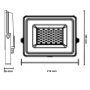 Optonica 5910 Proiettore Led Smd Luce Bianco Neutro 50 Watt 4000 Lumen