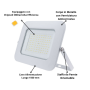 Optonica 5910 Proiettore Led Smd Luce Bianco Neutro 50 Watt 4000 Lumen