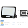 Proiettore Led Smd Optonica 15834 200W Luce Naturale