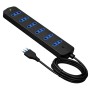 Multipresa 6 Porte 10 16 Ampere Ecova 30095 Colore Nero