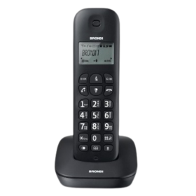 Brondi GALA Telefono Cordless 1880/1900Mhz con Identificatore di Chiamata Nero