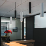 Lampada a Sospensione Optonica LED con Corpo in Alluminio Bianco Cavo 105 cm
