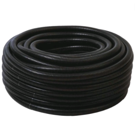 Tubo Corrugato Guaina Cavi Elettrici Pieghevole PVC Autoestinguente Nero