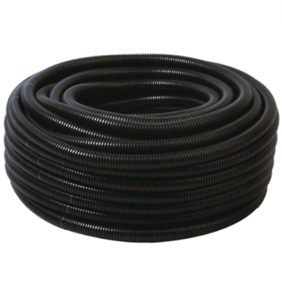 Tubo Corrugato Guaina Cavi Elettrici Pieghevole PVC Autoestinguente Nero