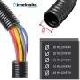 Tubo Corrugato Guaina Cavi Elettrici Pieghevole PVC Autoestinguente Nero