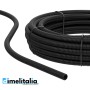 Tubo Corrugato Guaina Cavi Elettrici Pieghevole PVC Autoestinguente Nero