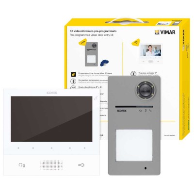 Kit videocitofono Vimar Due Fili Plus espandibile colori K40505.R Tab 7