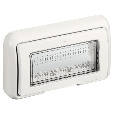 Coperchio Ip55 Bticino 25604B Per Installazione Incassata in scatola 504E di 4 moduli Matix colore bianco