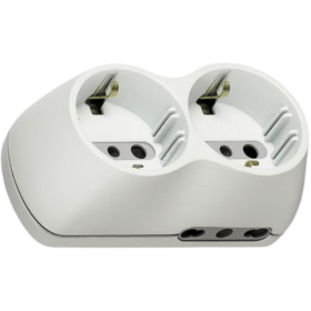 Adattatore Bticino S3614D B4 Bianco Con 2 Prese Bipasso E 2 Schuko