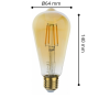 Lampadina OPTONICA LED Attacco E27 2800 K Luce Calda  Vetro Dorato 