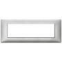 Placca Vimar Metallo Modello Plana 7 Moduli Argento Metallizzato 14657.71
