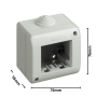 Custodia Ip40 Bticino 25402 Per Serie Matix 2 Moduli composta da base e coperchio