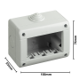 Custodia Bticino 25403 Serie Matix Ip40 Per 3 Moduli composta da base e coperchio