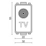 Presa Tv Passante Marlanvil Serie Venus 7058 Coassiale 9 5 Mm