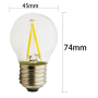 Mini Lampadina Led Filamento Optonica E27 G45 2W Luce Naturale