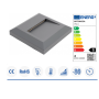 Luce Segnapasso Led Quadrata Grigia Per Interni Ed Esterni