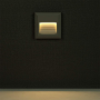 Luce Segnapasso Led Quadrata Grigia Per Interni Ed Esterni