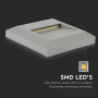 Luce Segnapasso Led Quadrata Grigia Per Interni Ed Esterni