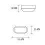 Plafoniera Led Ovale Optonica 2802 8W 4500K IP54