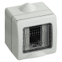 BTicino 25501 Custodia protettiva IP55 composta da base e portello di protezione per 1 modulo MATIX