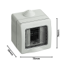 BTicino 25501 Custodia protettiva IP55 composta da base e portello di protezione per 1 modulo MATIX