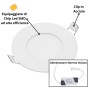 Optonica Mini Pannello Led Rotondo Sottile  Retroilluminati Bianco 6000K