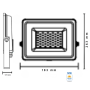 Proiettore Led Smd Optonica 5770 Con Sensore Integrato