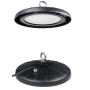 Riflettore Industriale LED Ufo High Bay Colore Nero 150 Watt 15000 Lumen Luce Naturale IP65