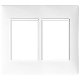 Placca Classica  Bianca  Tecnopolimero 3+3 Moduli Serie PLANA  Vimar 14659.01