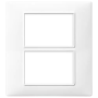 Placca Classica  Bianca  Tecnopolimero 3+3 Moduli Serie PLANA  Vimar 14659.01