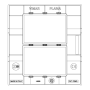 Placca Classica  Bianca  Tecnopolimero 3+3 Moduli Serie PLANA  Vimar 14659.01