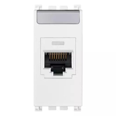 Presa RJ45 con connettore Panduit Cat5e UTP MINI-COM Serie Vimar Arkè 19340.1
