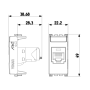 Presa RJ45 con connettore Panduit Cat5e UTP MINI-COM Serie Vimar Arkè 19340.1