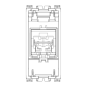 Presa RJ45 con connettore Panduit Cat5e UTP MINI-COM Serie Vimar Arkè 19340.1