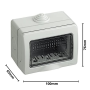 Custodia Protettiva IP55 Bticino 25503 Per 3 Moduli Matix