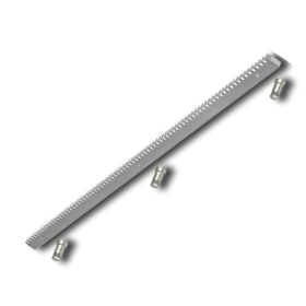 Cremagliera Acciaio Zincato 30X12 Modulo 1 Metro Cancello Scorrevole con Bulloni