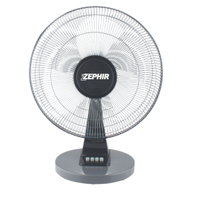 Zephir Ventilatore da Tavolo Ampia Base Tonda 3 Velocità Regolabili Oscillante