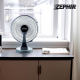 Zephir Ventilatore da Tavolo Ampia Base Tonda 3 Velocità Regolabili Oscillante
