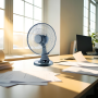 Zephir Ventilatore da Tavolo Ampia Base Tonda 3 Velocità Regolabili Oscillante