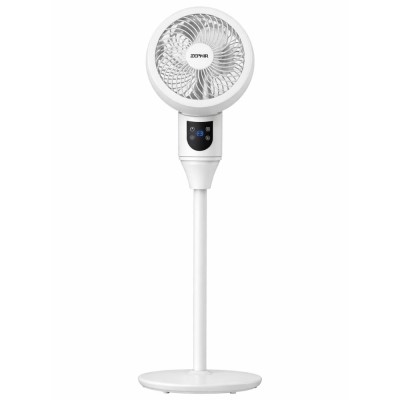 Ventilatore Circolare a Piantana Zephir 3 velocità 3 altezze 45-65-90 cm Telecomando e Display LED Timer 12h Telecomando