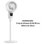 Ventilatore Circolare a Piantana Zephir 3 velocità 3 altezze 45-65-90 cm Telecomando e Display LED Timer 12h Telecomando
