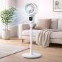 Ventilatore Circolare a Piantana Zephir 3 velocità 3 altezze 45-65-90 cm Telecomando e Display LED Timer 12h Telecomando