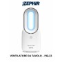 Ventilatore Da Tavolo Ricaricabile Senza Pale Zephir Pgl23 ABS 10W 4 Velocità Bianco