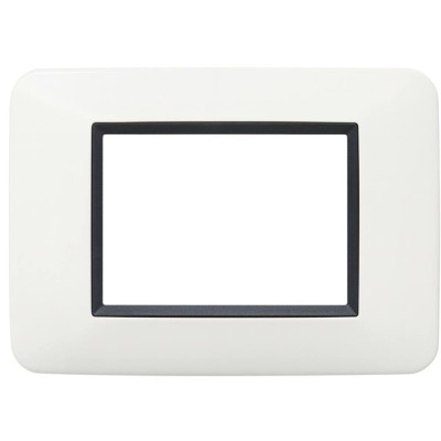 Vimar  Serie Eikon Round Placca  in Metallo Bianco Antico Elegante