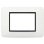 Vimar  Serie Eikon Round Placca  in Metallo Bianco Antico Elegante