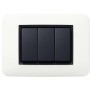 Vimar  Serie Eikon Round Placca  in Metallo Bianco Antico Elegante
